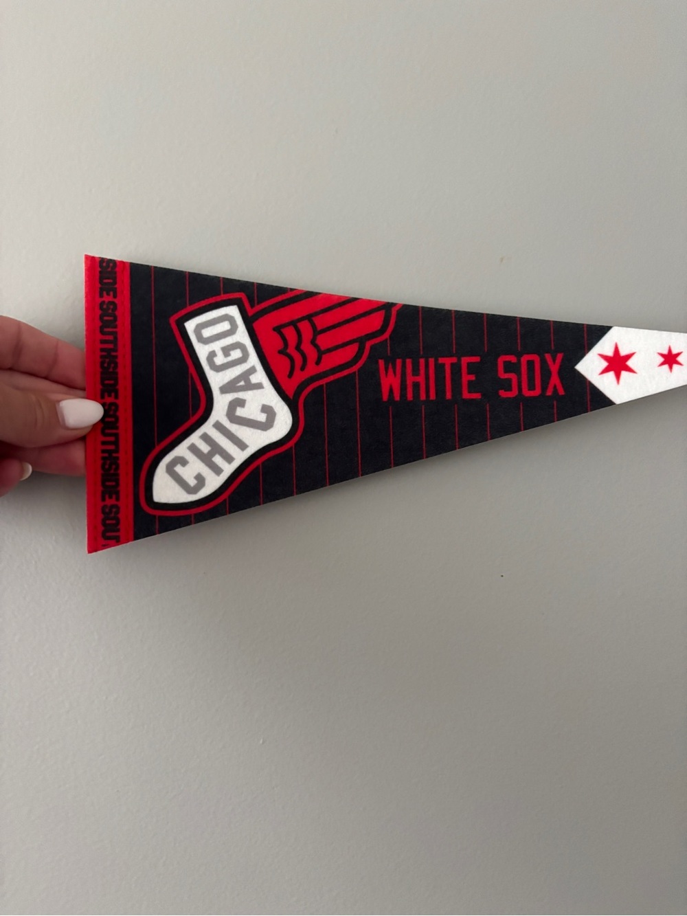 chic Black and Red Chicago White Sox Wall Pennant